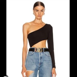 Atoir black cut out ribbed body suit